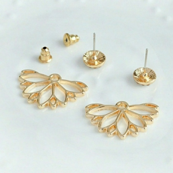 🎀 Lotus Flower Earings - Picture 2 of 7